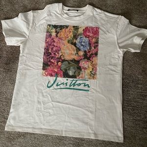 LOUIS VUITTON 1AAGWP LV FLOWER TAPESTRY PRINT T-SHIRT